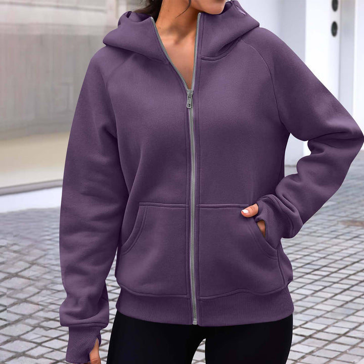 Damen lässige Kapuzenjacke mit praktischen Taschen und modernem Schnitt Drune