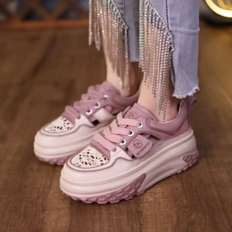 Damen High-Top Sneakers mit gepolsterter Sohle und atmungsaktiver Konstruktion Drune