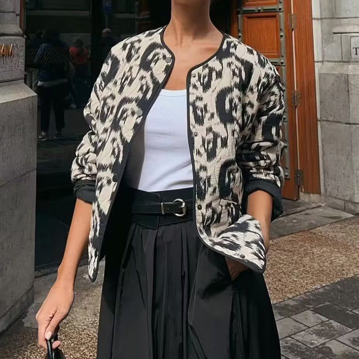 Damen urbaner gefütterter Blouson mit einzigartigem Muster Drune
