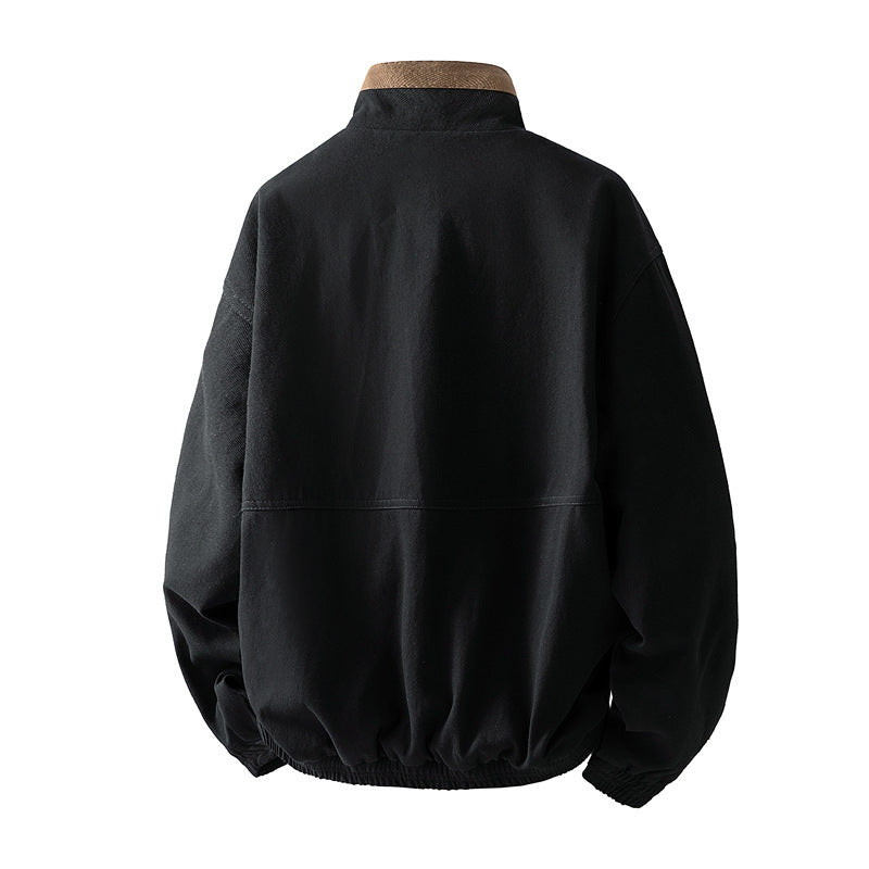 Herren Lässige Übergangsjacke mit hohem Kragen Drune