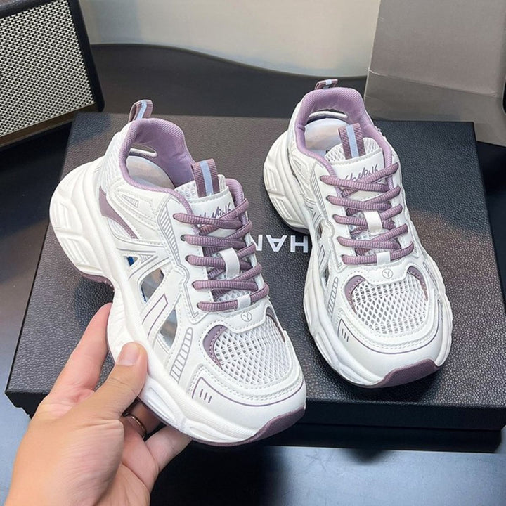 Damen Sportliche Mesh-Sneaker mit atmungsaktiver Konstruktion und dämpfender Sohle Drune