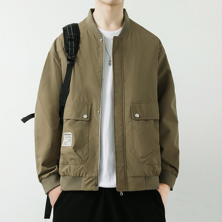Herren Moderne Utilityjacke mit Stehkragen Drune