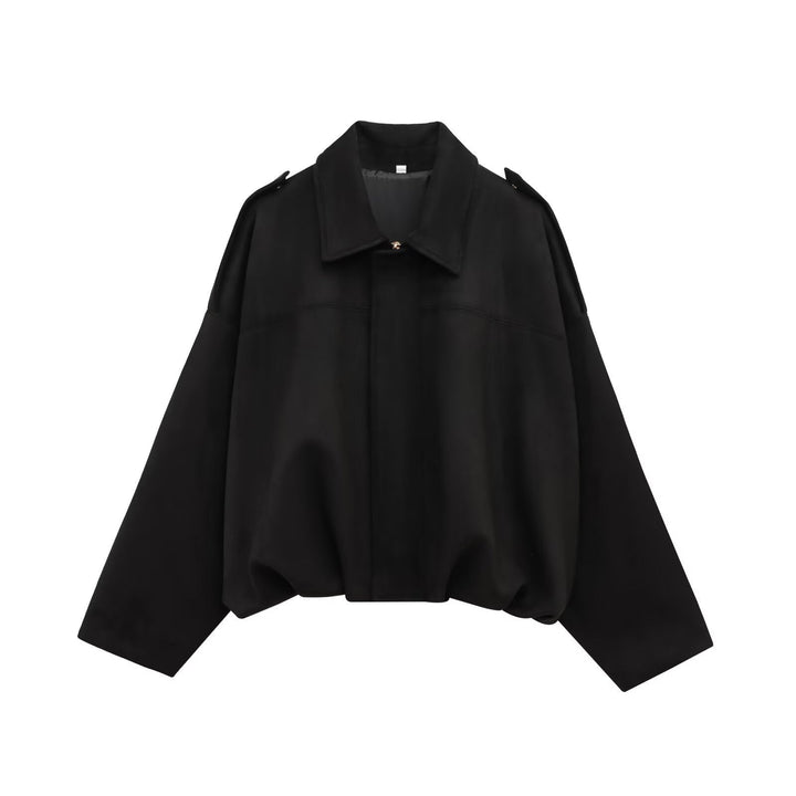 Drune | Damen Oversized Weicher Textil Mantel Moderne Schnitt