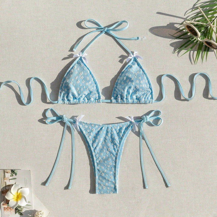 Damen Triangel-Bikini mit zarten Bindebändern Drune