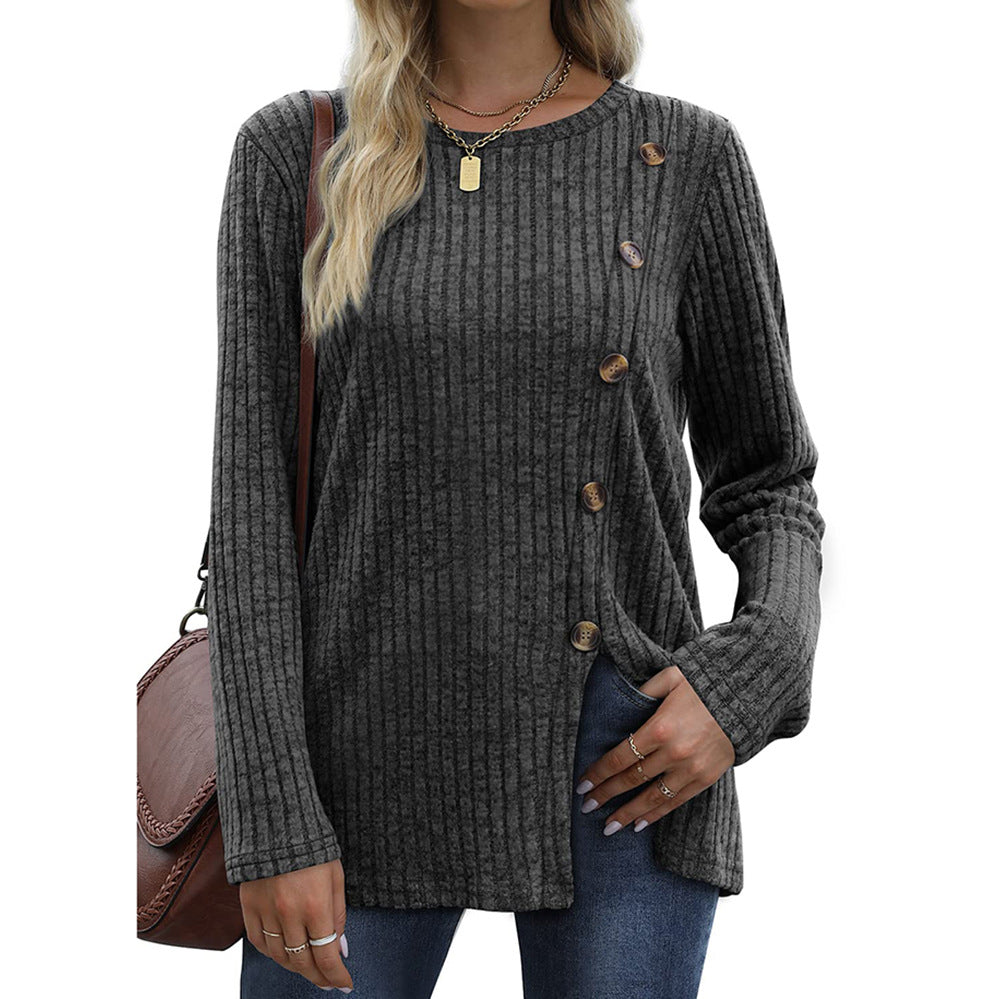 Drune | Eleganter und lässiger Winteroberteil mit Knopfleiste für Frauen