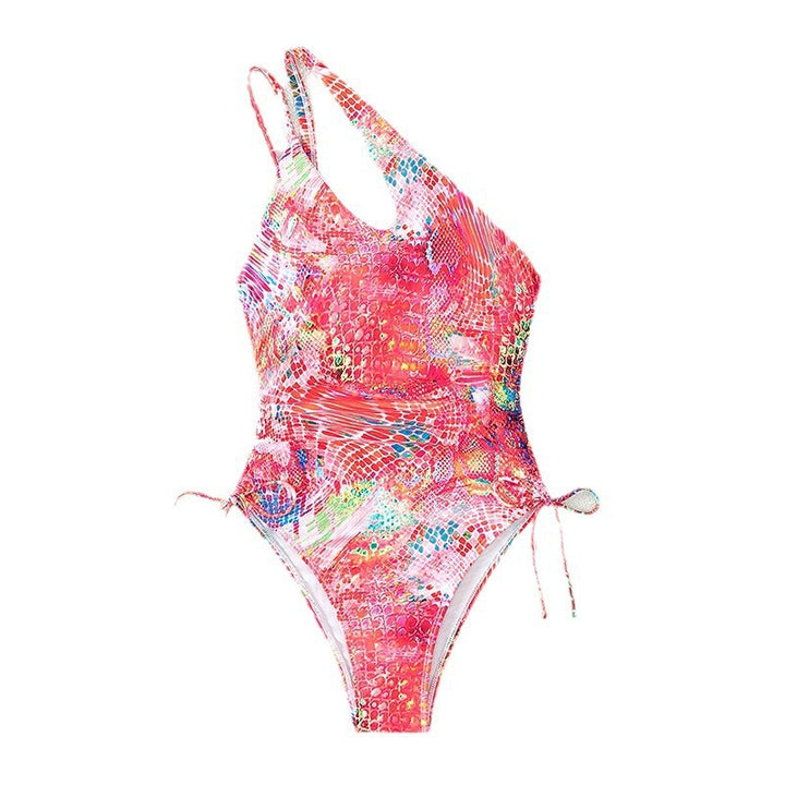 Damen Einseitiger Badeanzug mit extravagantem Cut-Out und modischem Schnürdetail Drune
