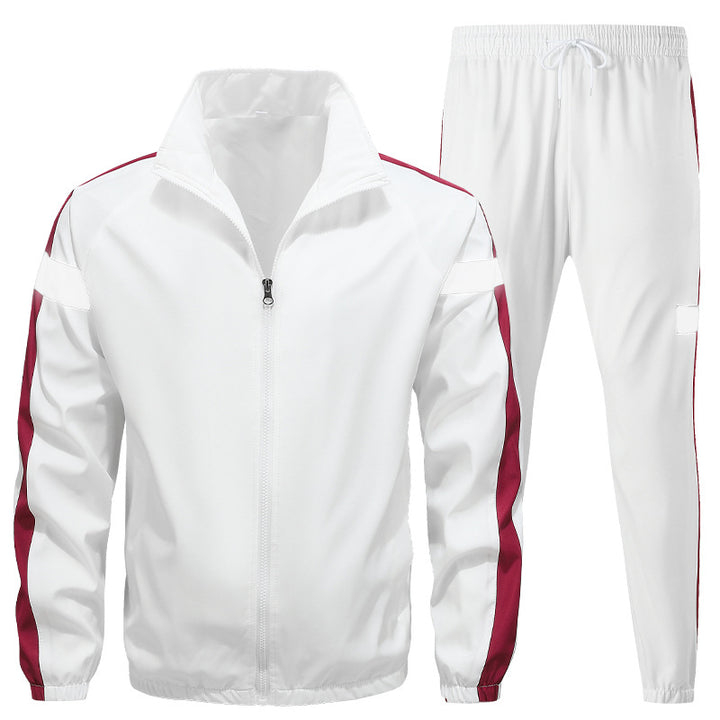 Herren Sportliches Trainingsanzug-Set mit Reißverschlussjacke, Jogginghose und reflektierenden Einsätzen Drune