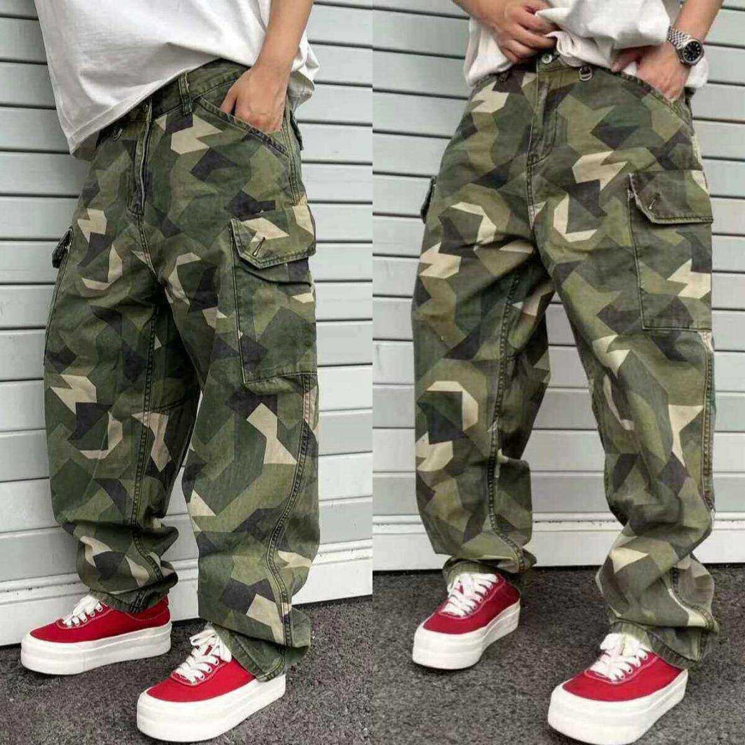 Herren Cargo-Hose mit modernem Camouflage-Design Drune