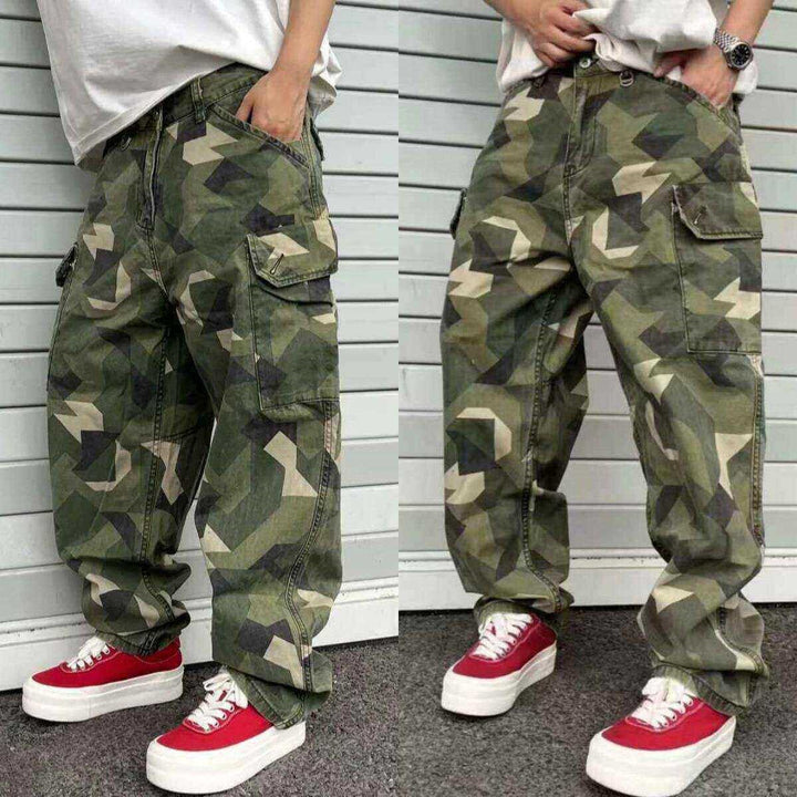 Herren Cargo-Hose mit modernem Camouflage-Design Drune