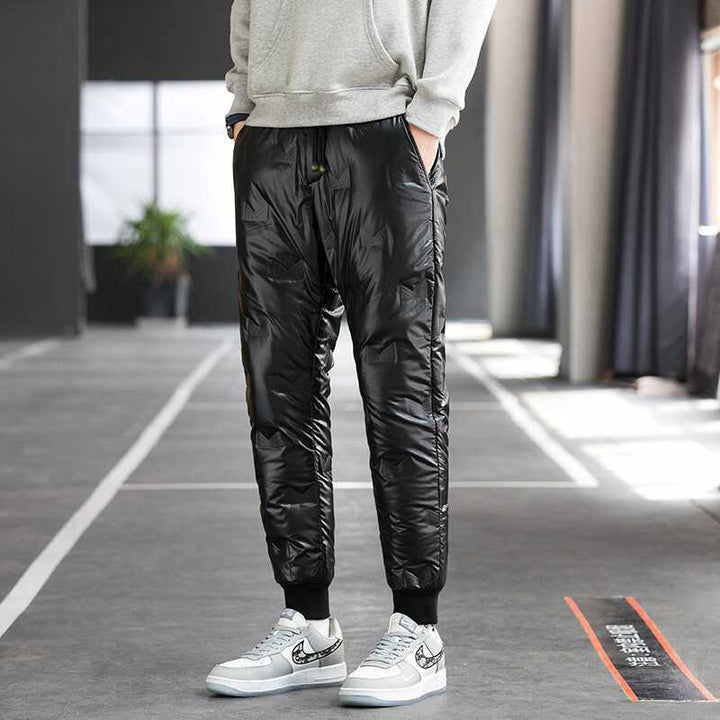 Herren Isolierte Nylon-Jogginghose mit gesteppter Thermofütterung, Tunnelzug & elastischen Bündchen Drune