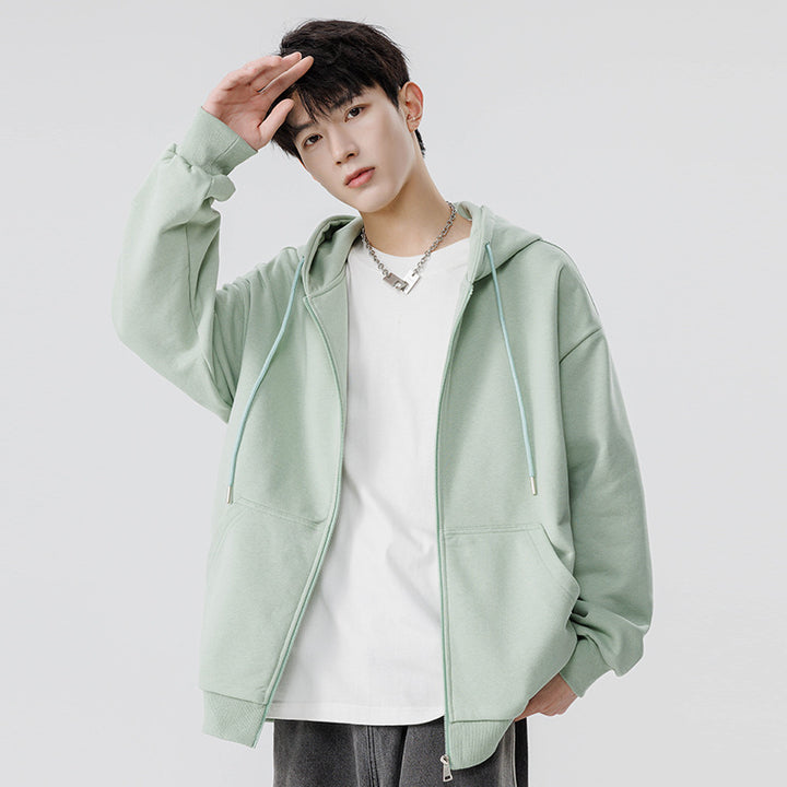 Unisex Oversize Kapuzen-Fleecejacke mit Boxy-Schnitt und Metall-Reißverschluss Drune