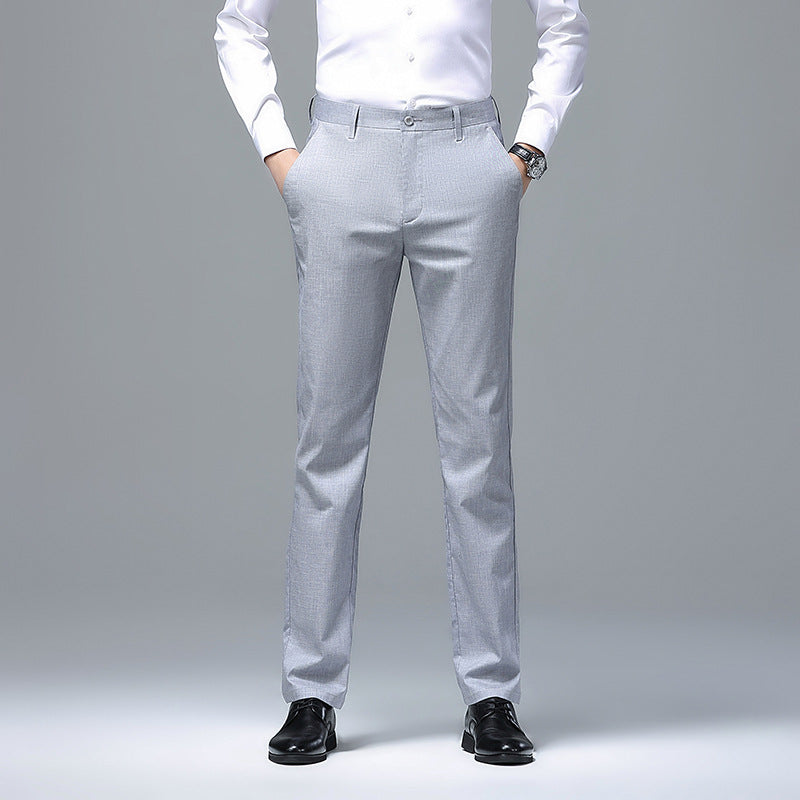 Herren Schmale Chino-Businesshose mit Bügelfalte und leichtem Stretch Drune