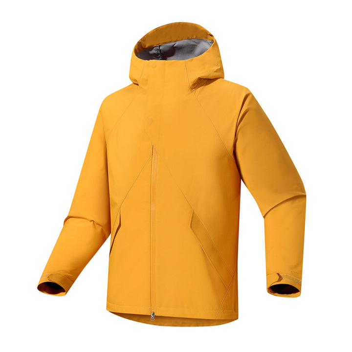 Herren Urbaner Softshell-Trekkingparka mit nahtversiegelter Wetterschutzmembran und anatomischer Kapuze Drune