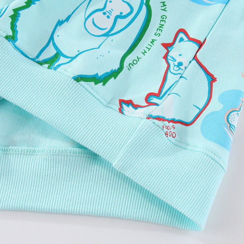 Jungen Sweatshirt mit tierischem Motiv Drune