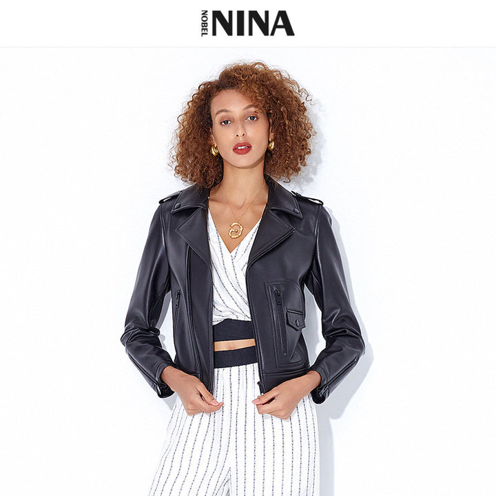 Damen Stylische Bikerjacke Drune