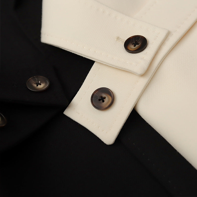 Damen Ärmellose Blazer-Weste mit Taillengürtel Drune