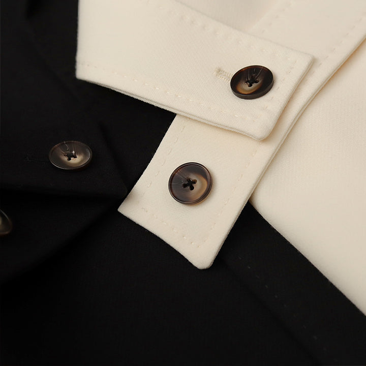 Damen Ärmellose Blazer-Weste mit Taillengürtel Drune