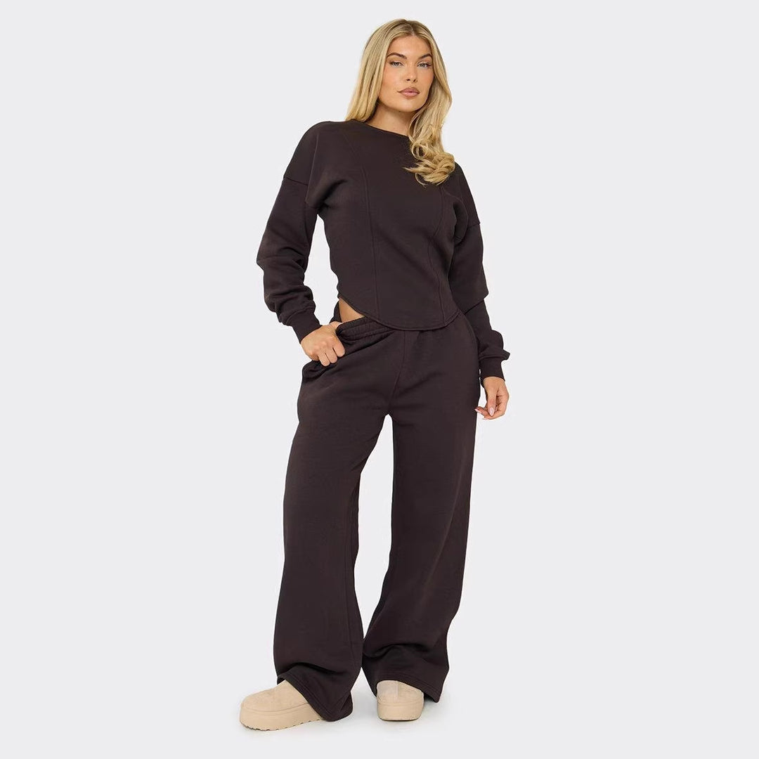 Damen Loungeanzug mit weitem Schnitt und elastischem Bund