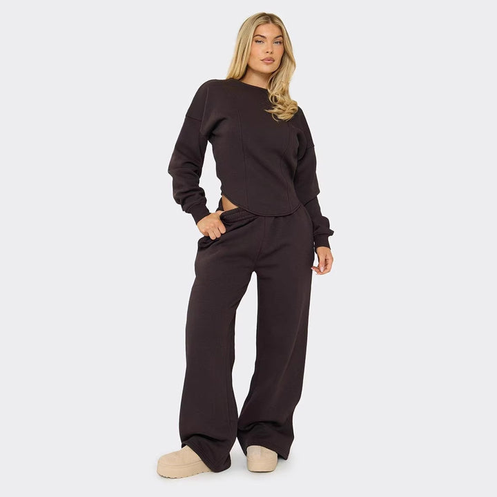 Damen Loungeanzug mit weitem Schnitt und elastischem Bund
