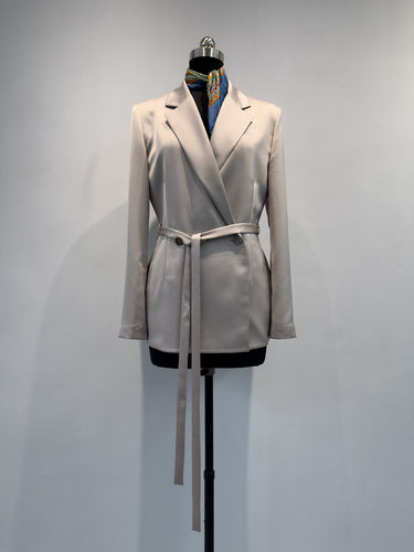 Damen Tailored Doppelreiher Wickel Blazer Drune