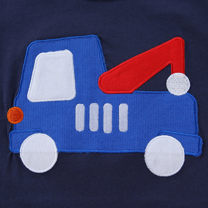 Jungen T-Shirt mit robustem Pionierfahrzeug-Applikation Drune