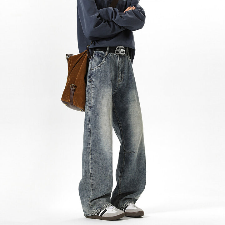 Damen Weitgeschnittene Jeans mit hohem Bund Drune