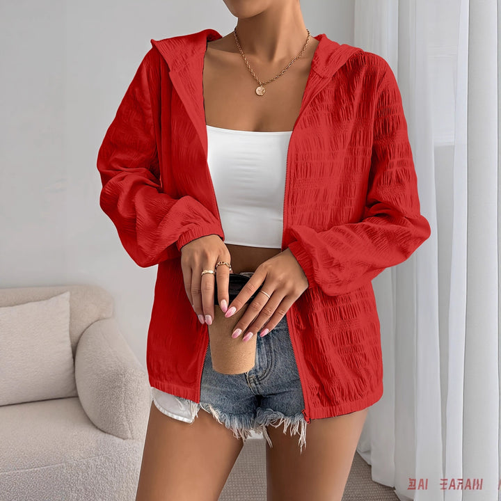 Damen lässige Kapuzenjacke Drune