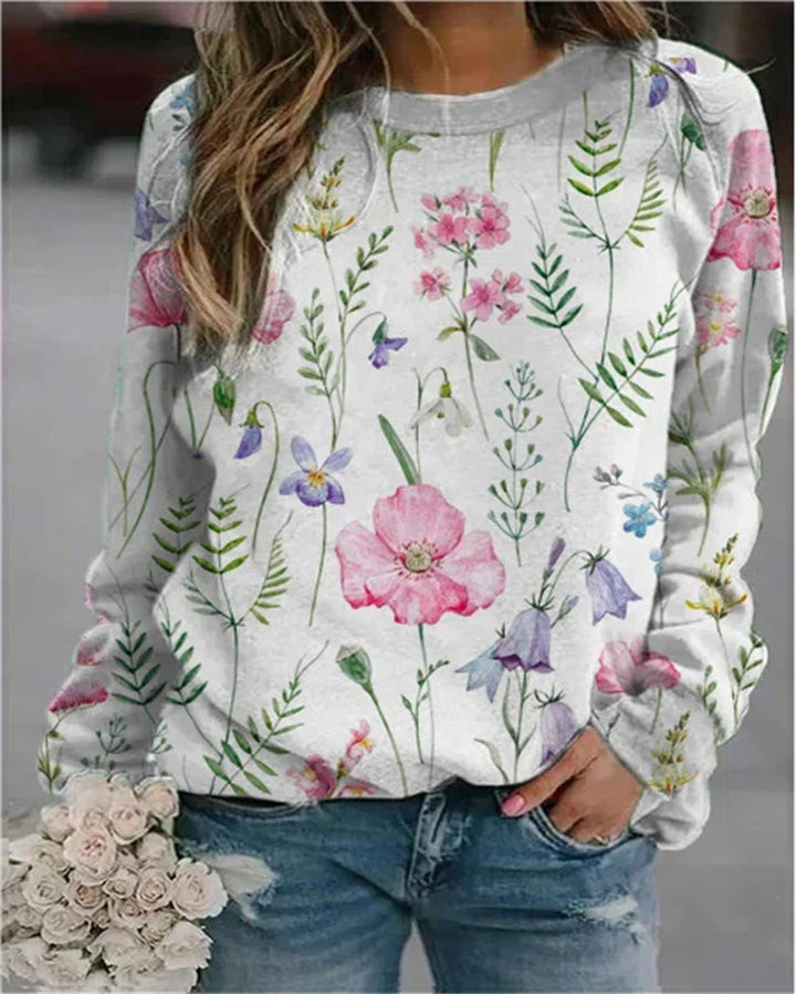 Drune | Gemusterter Druck Rundhals Sweatshirt