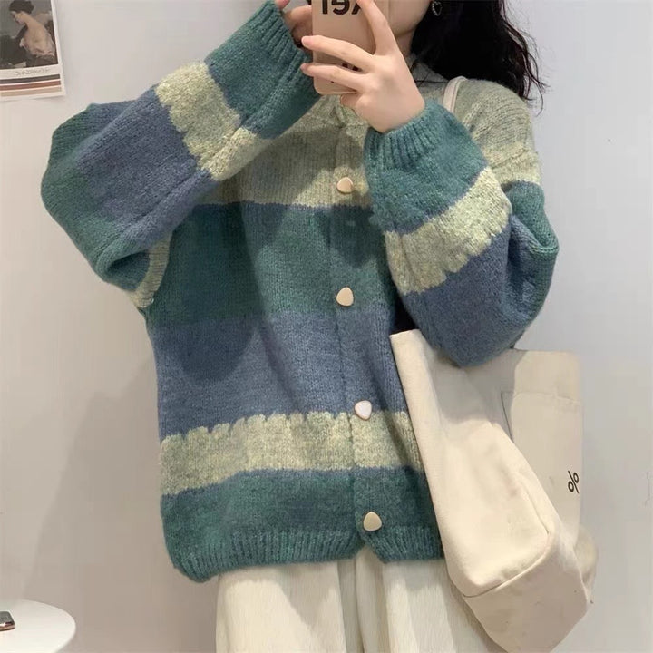 Damen Modischer Strickcardigan mit gemustertem Design Drune