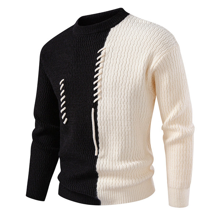 Herren modischer Strickpullover mit innovativen Strukturdetails und einzigartigem Design Drune