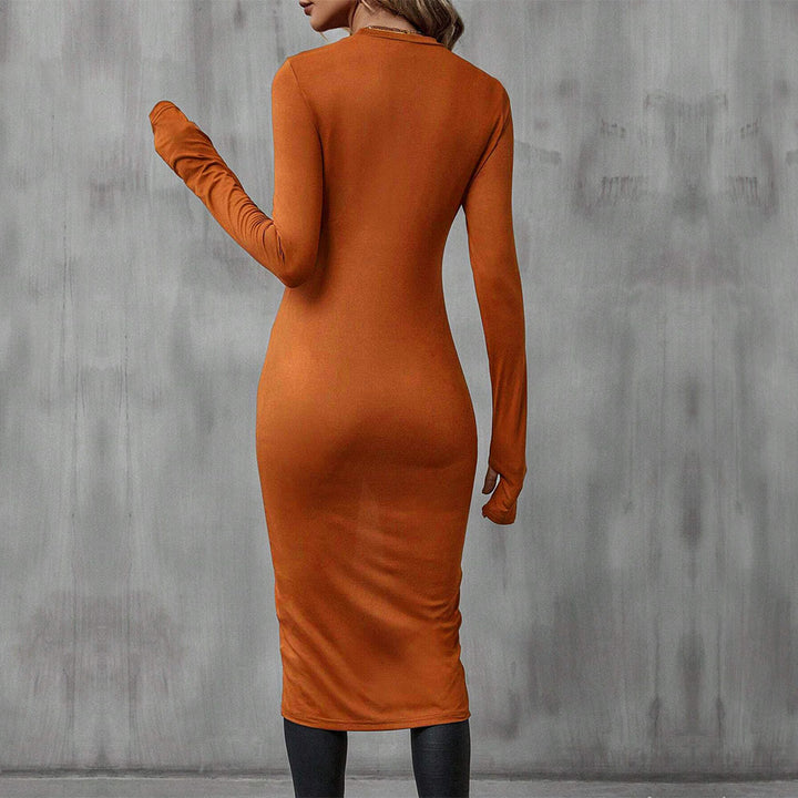 Damen asymmetrisches Longshirt mit überlappendem Frontschlitz und taillierter Silhouette Drune