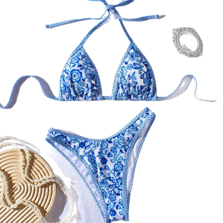 Damen Triangle-Bikini mit boho-inspiriertem floralen Muster Drune