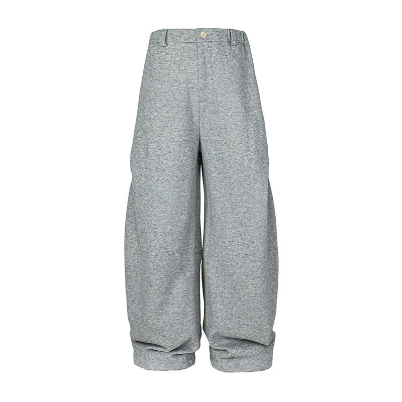 Damen Weite High-Waist Jogginghose aus French-Terry mit umgeschlagenem Saum Drune