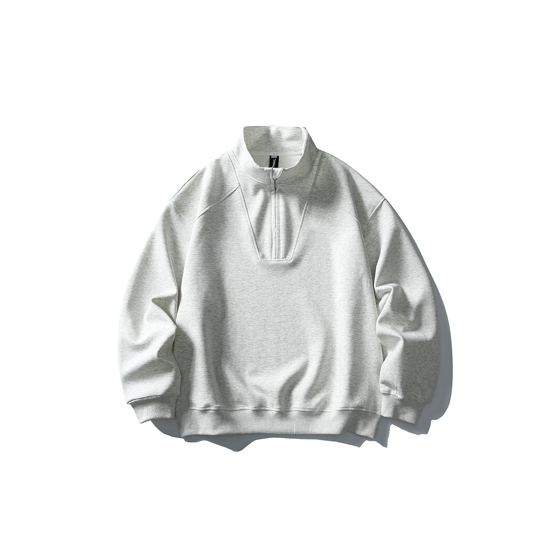 Unisex Relaxed-Halbzip-Sweatshirt mit hohem Kragen und Raglannaht Drune