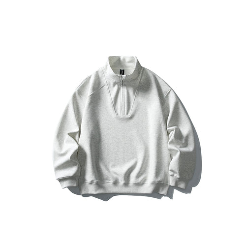 Unisex Relaxed-Halbzip-Sweatshirt mit hohem Kragen und Raglannaht Drune