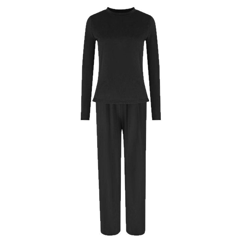 Damen lässiges Freizeit-Set mit hautsympathischem Material und modischem Knotendetail Drune