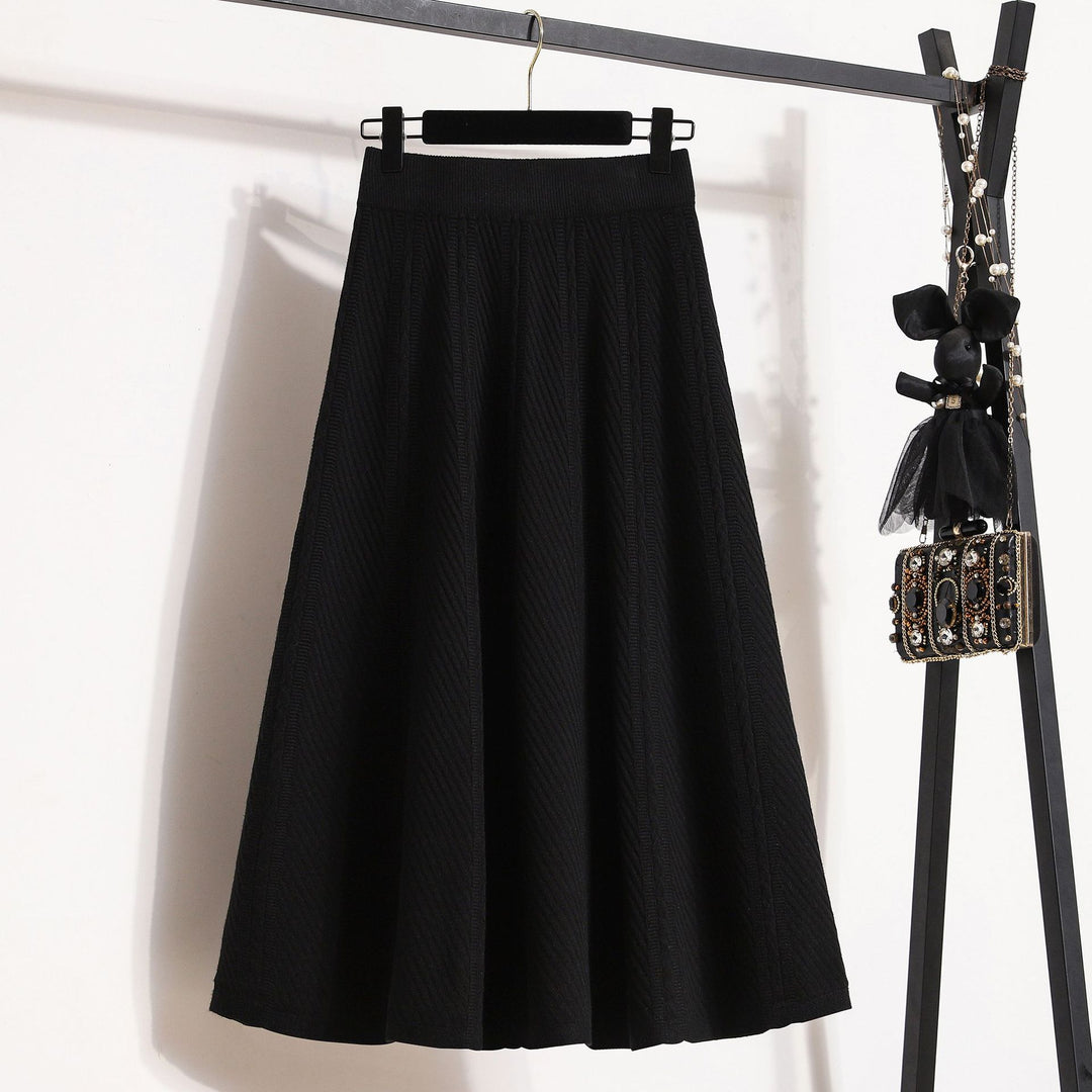 Damen Eleganter, schwingender Strickrock Drune