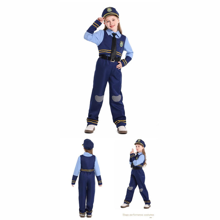 Mädchen Polizeikostüm mit Hasenohren und eleganten Details Drune