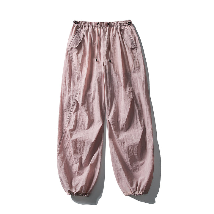 Unisex Weite Utility-Hose mit Ballon‑Silhouette, elastischem Tunnelzugbund und Bündchen Drune