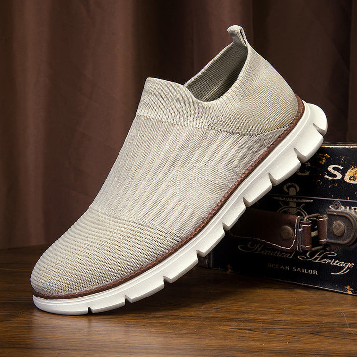 Damen Sportliche Slip-On Sneakers mit flexiblem Strick-Obermaterial Drune