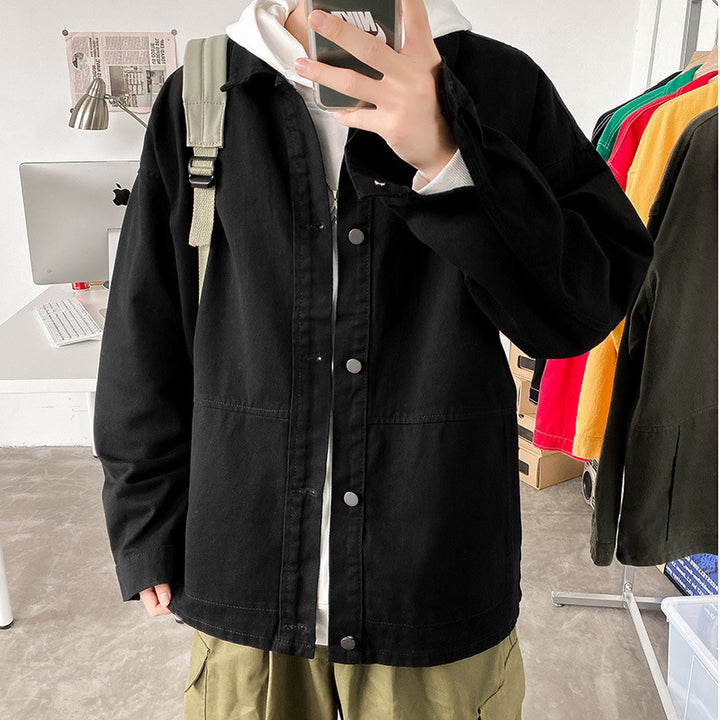 Herren Lässige Overshirt Jacke Drune