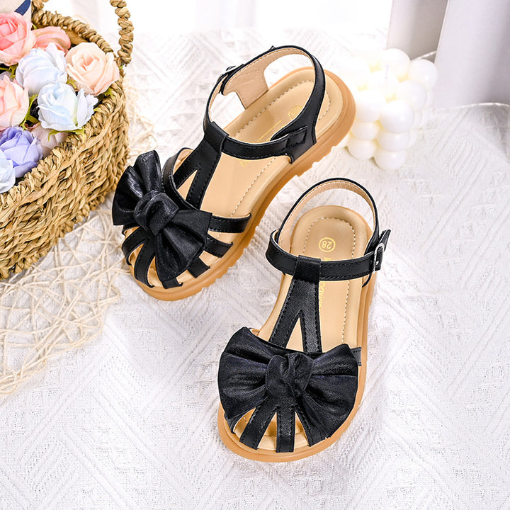 Mädchen Sandalen mit komfortablen Riemchen und großzügiger Schleifenapplikation Drune