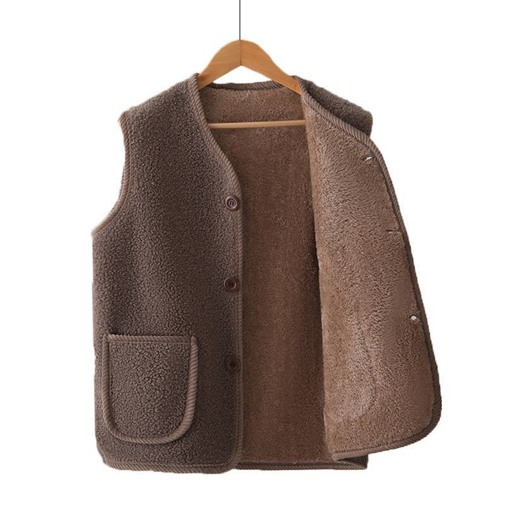 Damen Kuschelige Weste aus Teddyfleece Drune