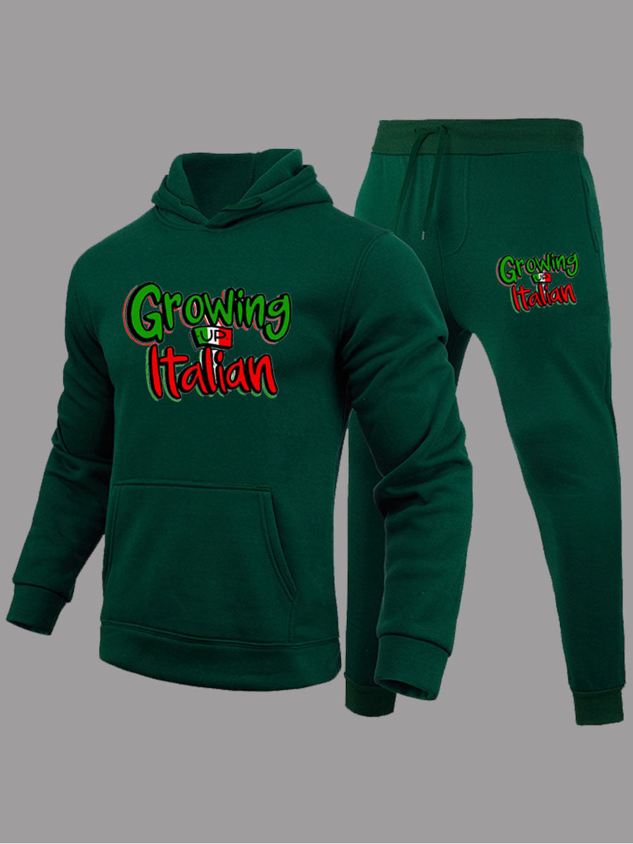 Herren Sweatshirt und Jogginghose Set mit auffälligem Schriftzug Drune