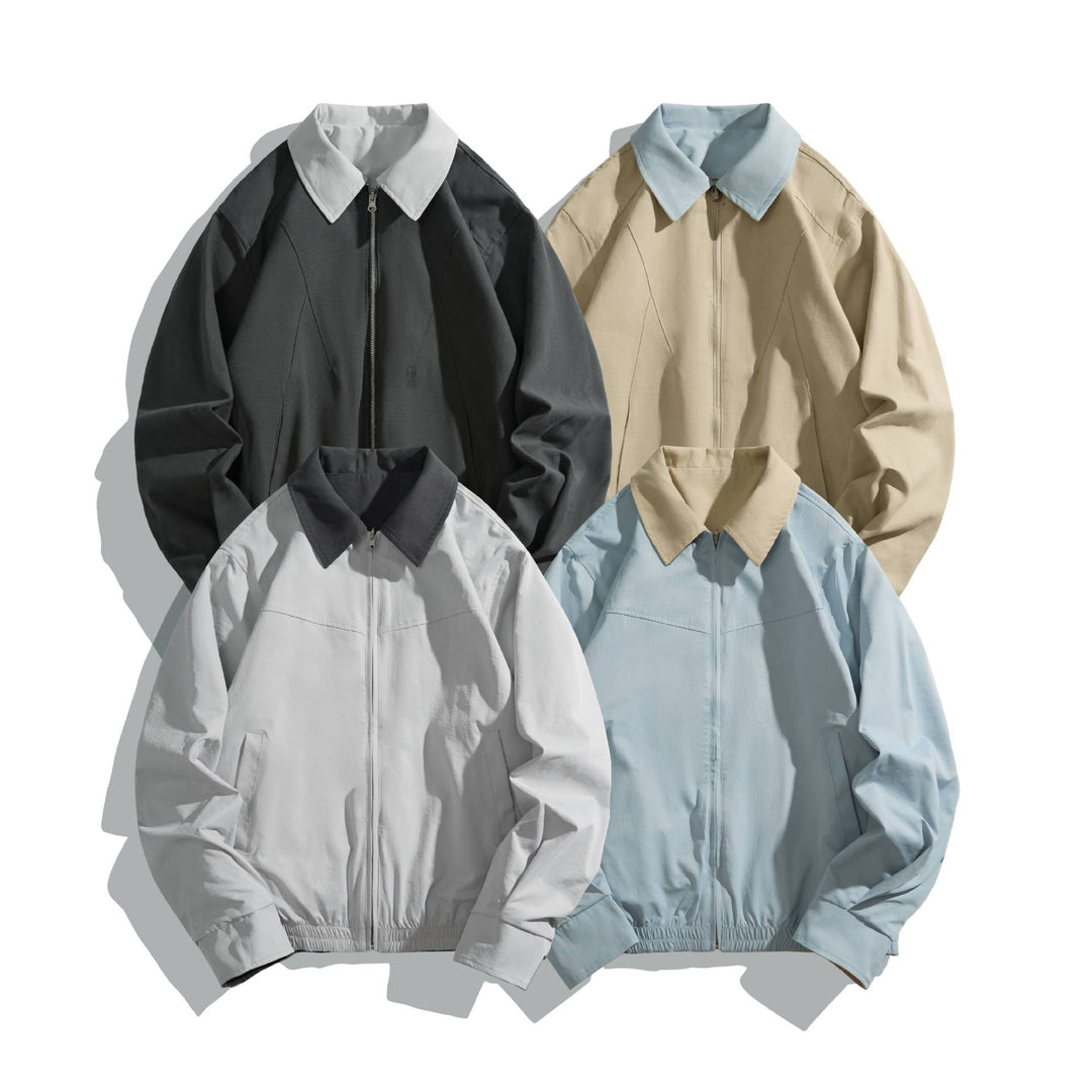 Unisex Kurz geschnittener Boxy‑Blouson mit kontrastkragen und leichter Wattierung Drune