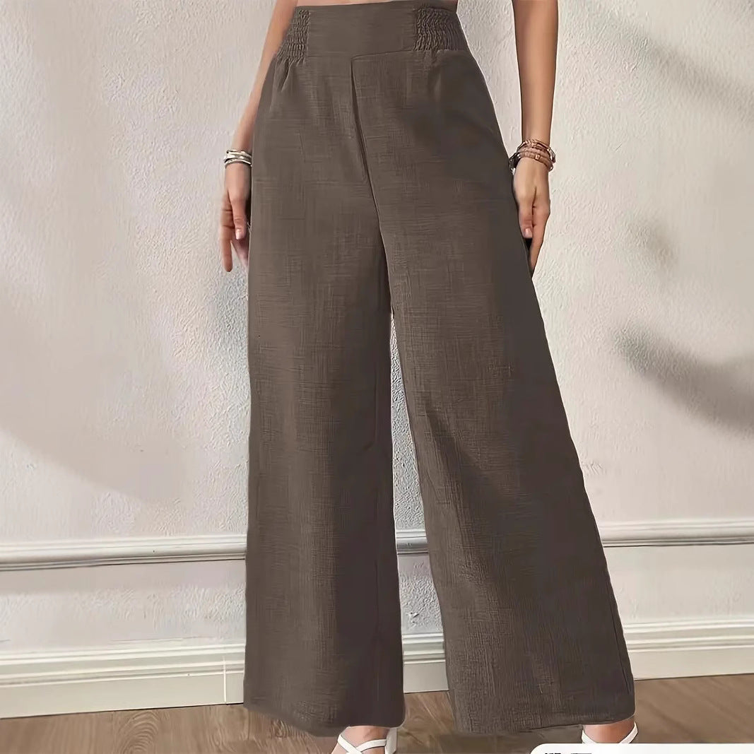 Damen Weite Sommerhose mit elastischem Bund und Taschen Drune