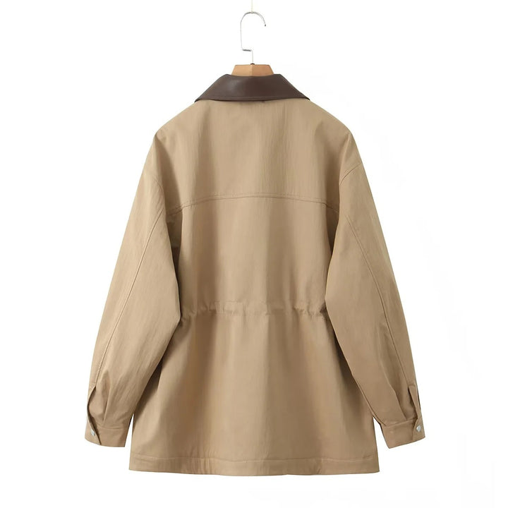 Damen Windbreaker Jacke mit bequemer Tailleinstellung und extra großen Taschen Drune