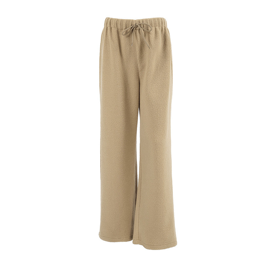 Damen Bequeme Fleece-Hose mit weitem Schnitt Drune