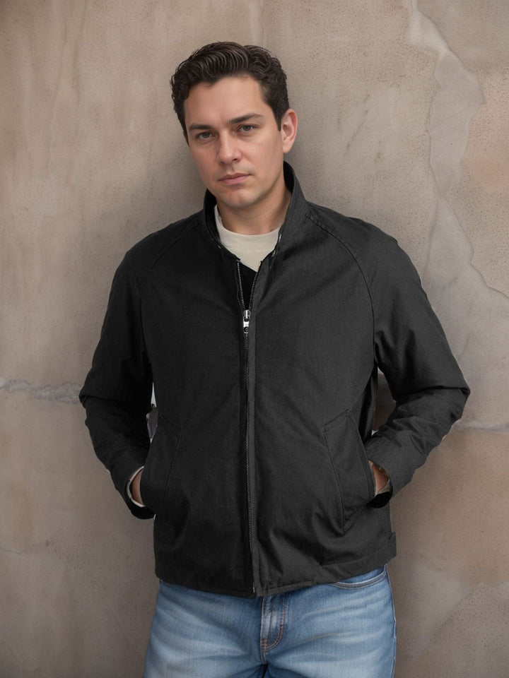 Herren leichte Freizeitjacke im modernen Design mit Stehkragen Drune