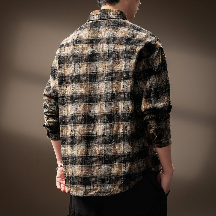Herren Karierte Flanelljacke Drune